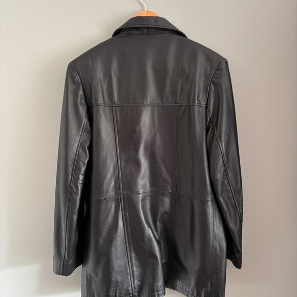 Best Ink Black Vintage Leather Jacket - Picture 10 of 16